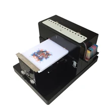 Digital printer directly to print dark light color for T shirt clothes garment ( cotton ) phone case Flatbed Printer A3 size
