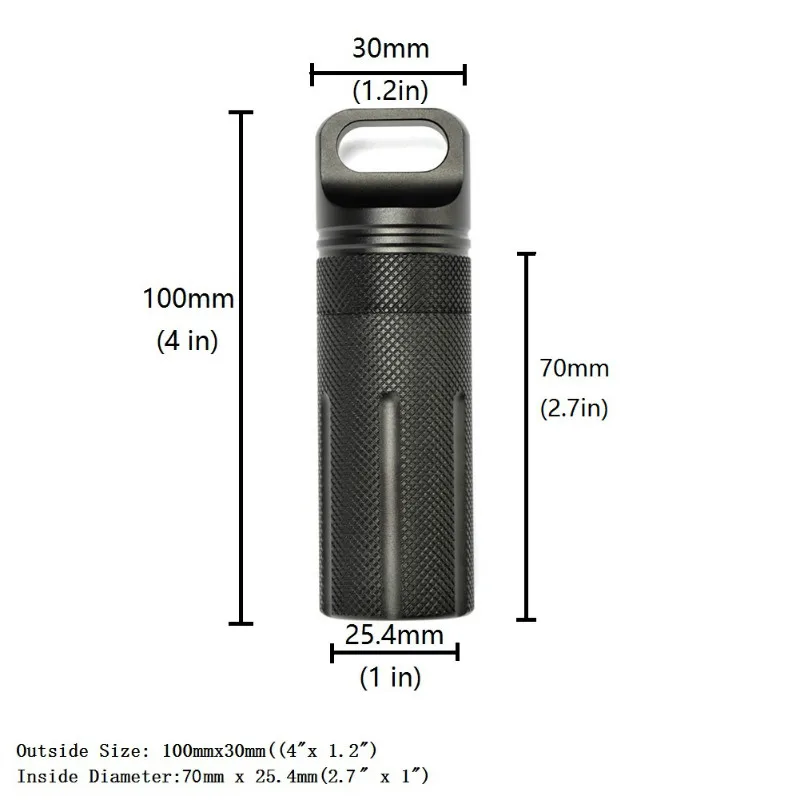 OneTigris капсула Герметичная Бутылка водонепроницаемый чехол для таблеток EDC контейнер для 18650 батареи Рыбалка Кемпинг Туризм аварийный комплект