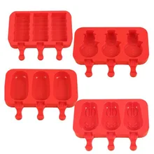 Oval helados Popsicle Moldes Moldes de Silicona moldes de Cubitos de Hielo Congelado congelado casero hielo popsicle moldes