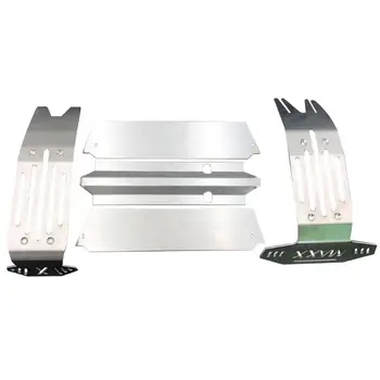 

1/5 6S & 8S RC X-MAXX Car Spare Parts Stainless Steel Guard Chassis Protection Plate Armor Protection Crash 5pcs Set