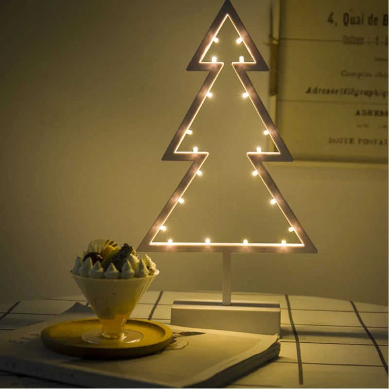 3D светодиодный ночник настольная лампа Елочная звезда милые сердцу формы детей ночника Романтический Babyroom Декор
