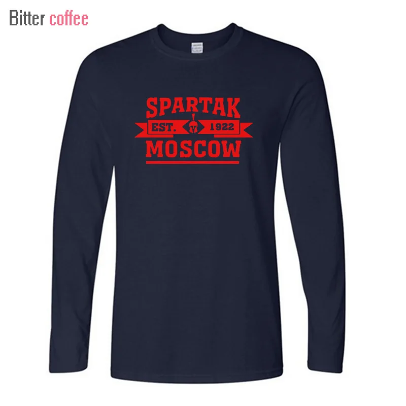 Горький кофе нвэ высокое качество, футболка с Москвой, Российская премьера лига, Camiseta, футболка с длинным рукавом, XS-XXL - Цвет: 6