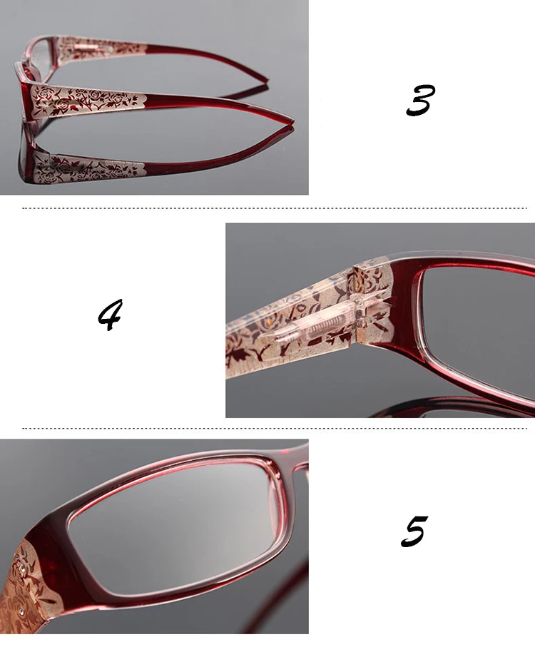 QIFENG, высококачественные женские очки для чтения, диоптрий, дальнозоркость, женские очки+ 1,0+ 1,5+ 2,0+ 2,5+ 3,0+ 3,5+ 4,00 QF283