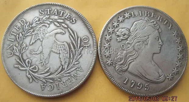Very Good 1795 Silver Dollar Draped Bust Perfect Coin On Aliexpress