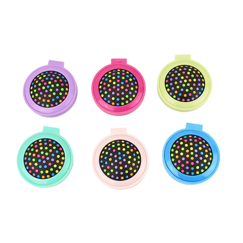 1pc Portable Folding Rainbow Hairbrush For Tangle Hair Brush Scalp Massage Airbag Hair Comb With Makeup Mirror Styling Tools ionic hairbrush 2