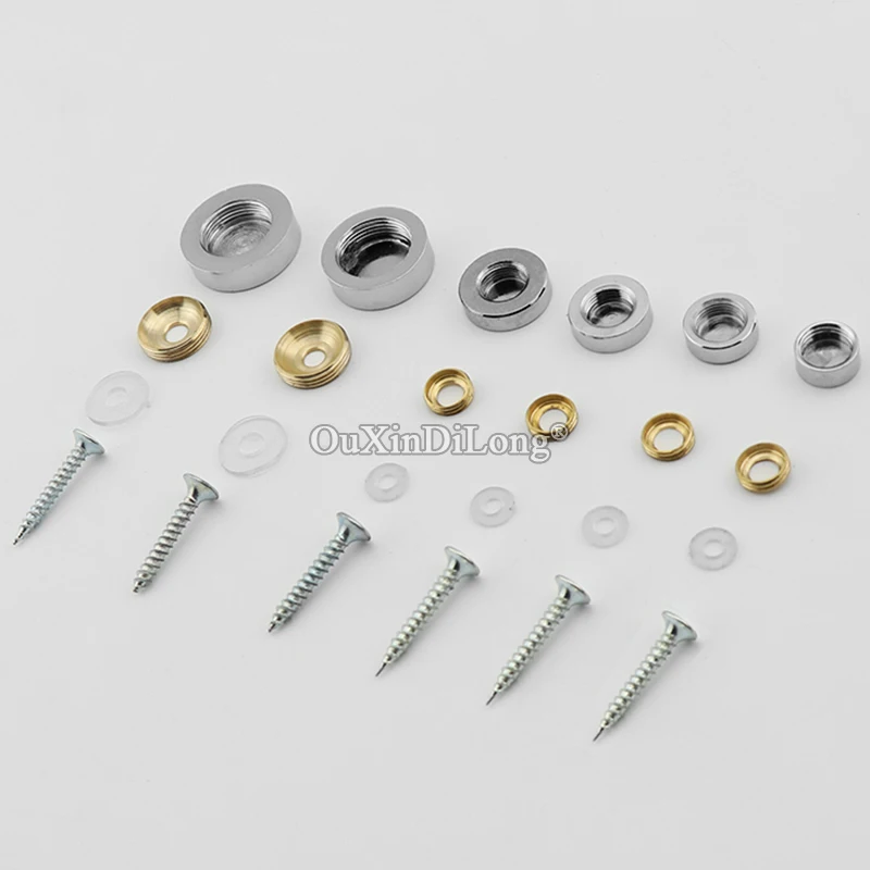 200PCS Solid Brass Advertisement Nails Acrylic Glass Mirror Nails