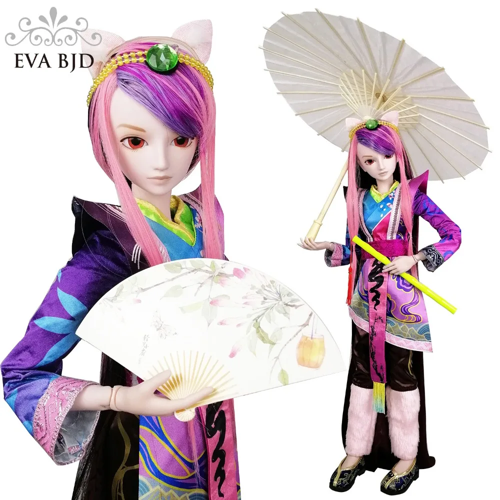 EVA BJD 24 &quotполный комплект + 1/3 кукла 60 см 19 шарнирных кукол лиса игрушка торт режим