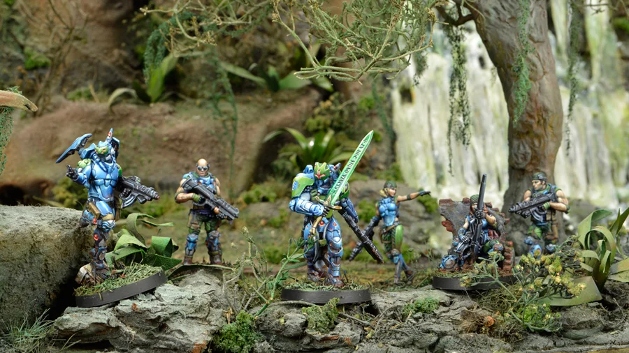 [Loong Way Miniatures] Corvus Belli Infinity 0614 SHOCK ARMY OF ACONTECIMENTO panovation секторные 32 мм Металлические