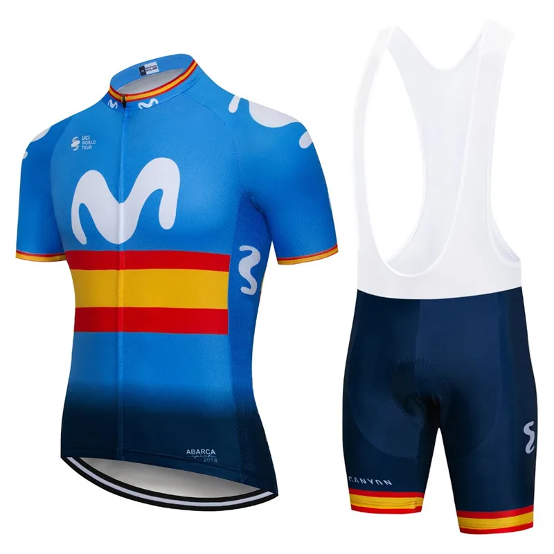 

Movistar 2019 New Cycling Jersey Bike Road Mountain short sleeve Bicycle Racing cycling clothing Maillot Ropa Ciclismo Hombre D4
