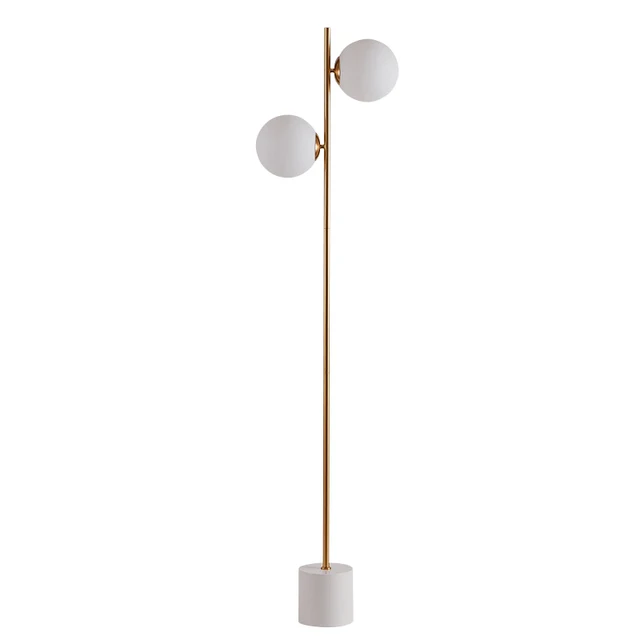 Modern Floor Lamp 2 Head Marble Base Coffee Table Standing Light Modern Floor Lamp 2 Head Marble Base Coffee Table Standing Light Fixture Living Room Study Bedside