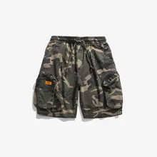Летние новые мужские трендовые корейские камуфляжные рабочие Многофункциональные шорты с карманами с пятью точками