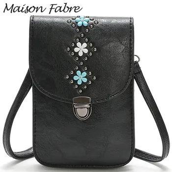 

Maison Fabre Bag women Leather handbag Phone Floral shoulder bag Ladies small square bag 2020 designer handbag high quality