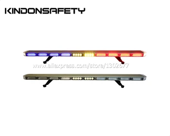 

Free shipping! 1280mm warning bar, GEN3 1watt LNR6 LED strobe lightbar, RED BLUE, with 126pcs LEDs, aluminium housing, multivolt
