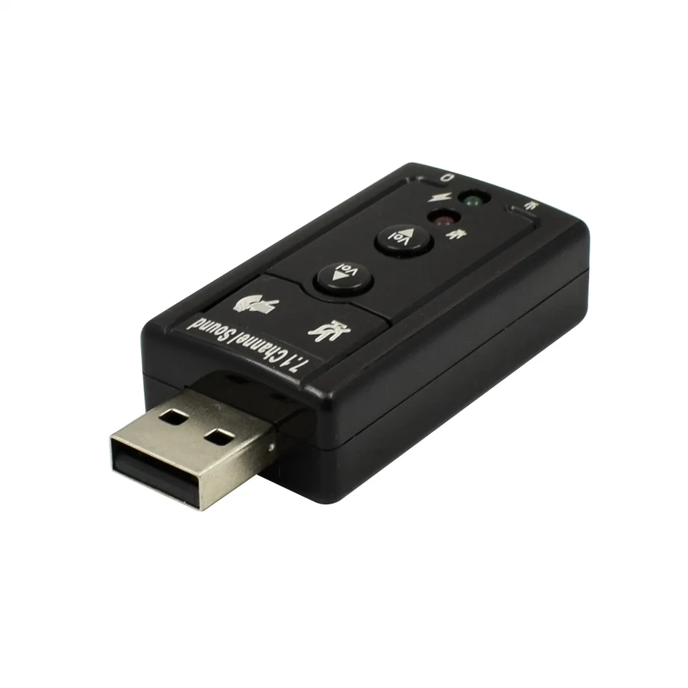 Мини Внешняя USB 7 1 канальная звуковая карта 3 5 мм разъем для наушников интерфейс