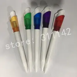 Новый дизайн белый жир рекламная шариковая ручка пластмассовая ручка подарок Китай шариковая ручка отпечаток логотип Бесплатная доставка