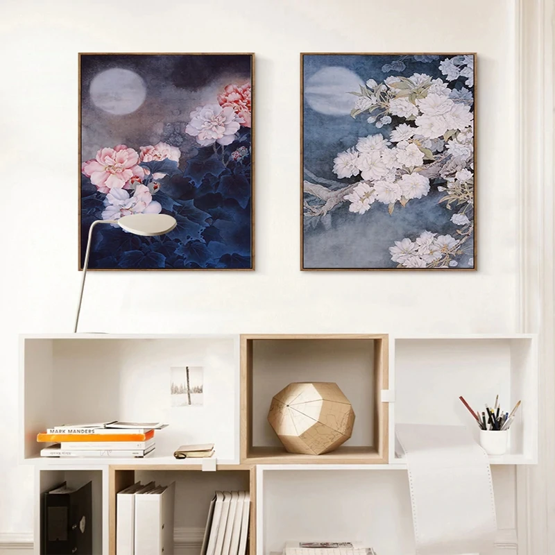NEWBILITY-Traditional-Chinese-Flower-Poster-Paintings-Hallway-The-Moon-Print-Pictures-Classic-Bedroom-Wall-Art-Living.webp