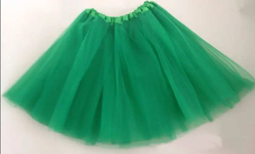 Тюлевые юбки женские высокого качества эластичные тюлевые подростковые Многослойные летние женские взрослые юбка-пачка со складками мини юбки - Цвет: Deep Green