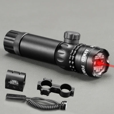 Тактический 5 мВт красный лазерный прицел 20 мм крепление задний переключатель для охоты Sight Mark - Цвет: Красный