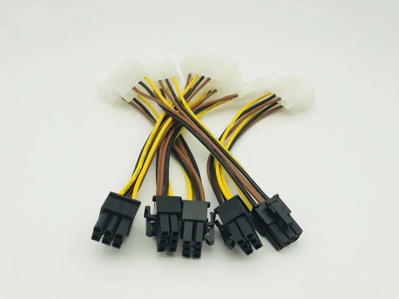 5 шт. PCI E 6 контактный разъем на Molex 4pin x2 сплиттер SATA кабель питания Express