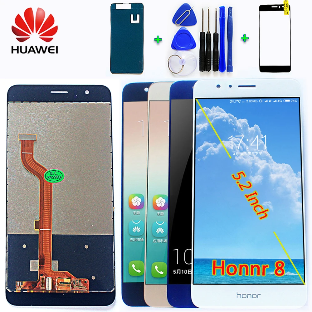 

Huawei Honor 8 5.2 inch LTPS IPS LCD Display 1920*1080 Touch screen Digitizer Assembly For Huawei Honor 8 FRD-L19 Free Tools