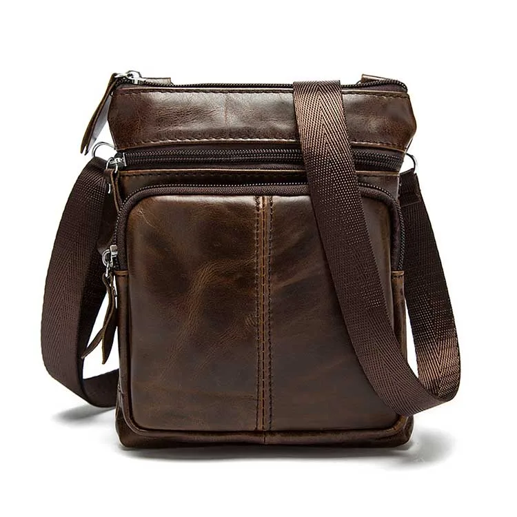 Брендовые сумки на плечо из натуральной кожи, дизайнерская мужская сумка через плечо, сумки на плечо из натуральной воловьей кожи, винтажная маленькая квадратная сумка, сумочка - Цвет: brown701