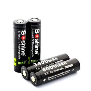 

Soshine 18650P 18650 3.7V 3400mAh Li-ion Rechargeable Battery with Protection (2pcs)