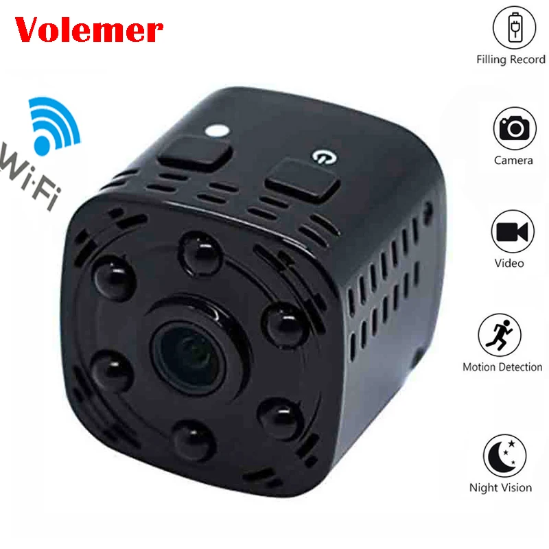 

Volemer HDQ12 1080P Mini Camera Night Vision Mini Camcorder Sport Outdoor DV Voice Video Recorder Action Camera Support TF Card