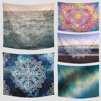 

Leisure Of The Sea Wall Tapestry Home Decorations Wall Hanging Star Pattern Geometry Tapestries For Living Room Bedroom