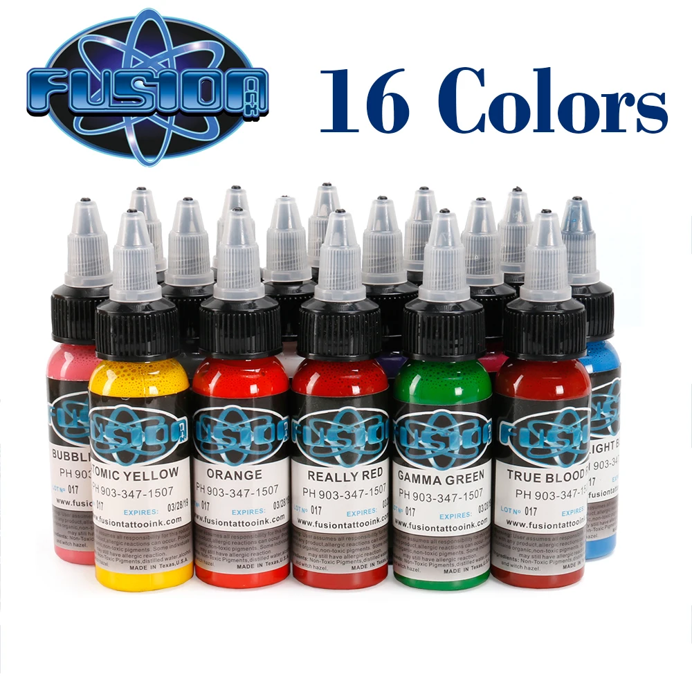 

16colors Tattoo Ink Pigment Set Kits Body Arts 30ml Professional Beauty Permanent Makeup Paints Beauty Tools