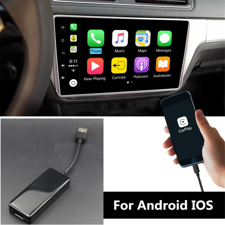 Vehemo USB 5 В Автомобильная короткая тяга ключ автомобильное звено ключ навигационный плеер Link Dongle MP5 плеер Android Авто Универсальная поддержка