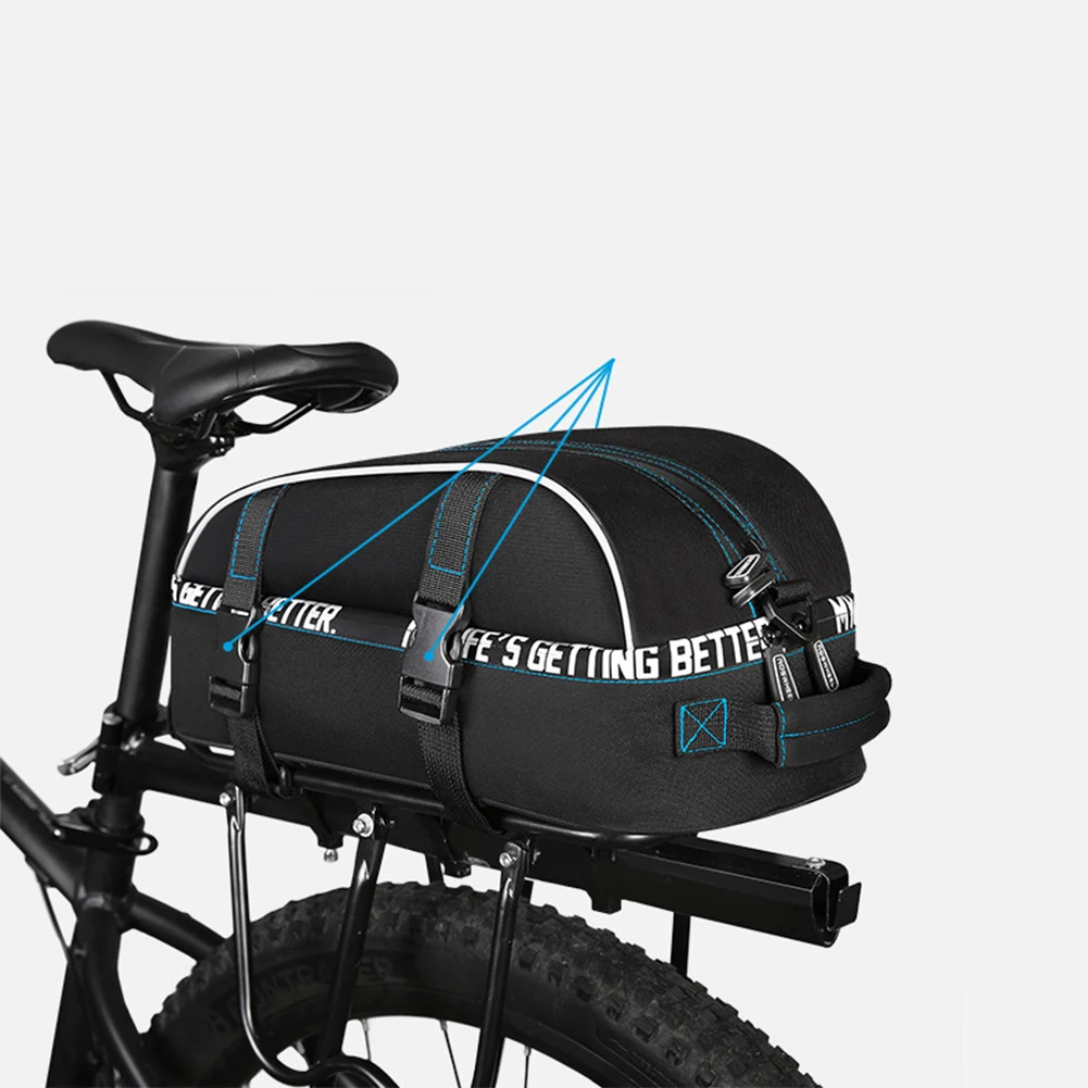 Sale Bicycle Bags Bicycle Rear Rack Bag Shoulder Panniers Rainproof Bag Double-layer Night Reflection Mountain Road Bike Accessories 5