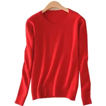  Women's Christmas o-neck  Sweater Tops Female Long Sleeve Autumn Winter Wool Turtleneck Pullovers Happy holidays color 