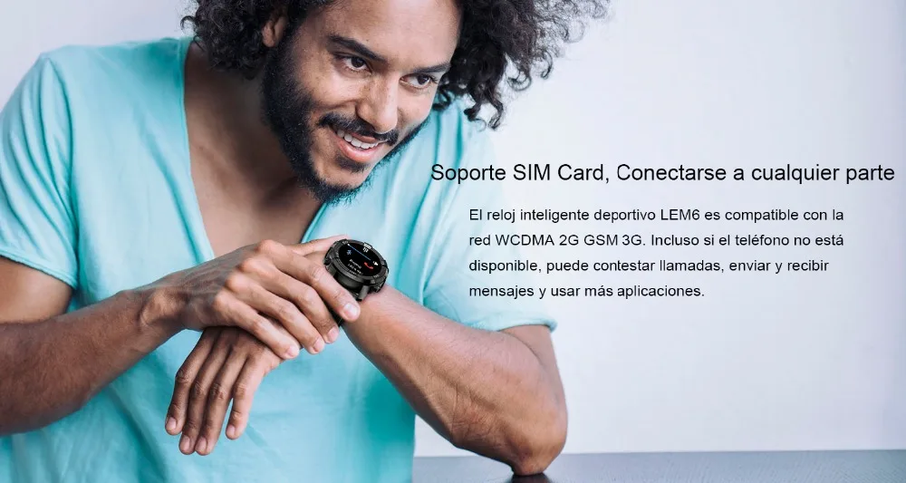 13 LEMFO LEM6 RELOJ INTELIGENTE sim