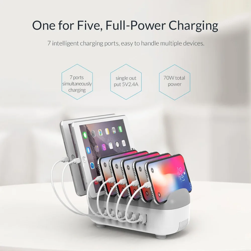 ORICO 7-Port USB Charging Station Dock with Holder (4)