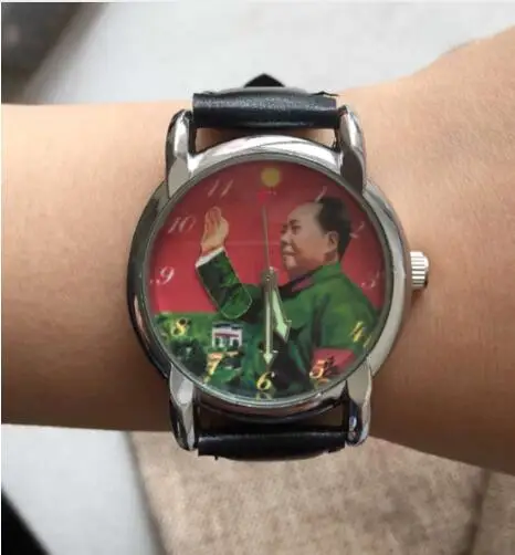 Горячие продажи рождественские украшения+ Chairman Mao Zedong, часы красный/синий