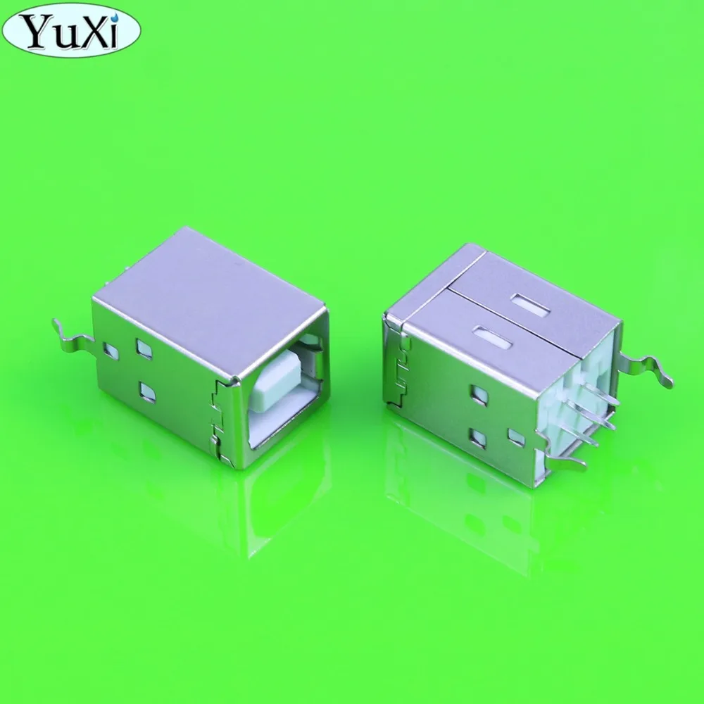 YuXi 180 градусов Usb Разъем B Тип 4Pin вертикальный USB разъем для принтера квадратной