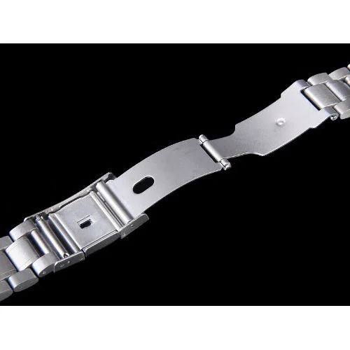 YCYS-NEW поступление, ремешок для часов, 22 мм, нержавеющая сталь, ремешок для наручных часов, Двойная застежка, браслет, серебро