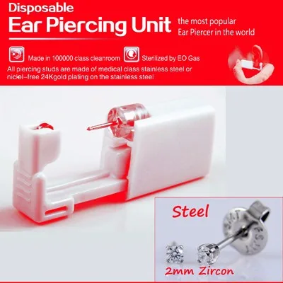 Steel 2mm Round zircon