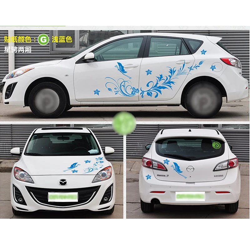 Tailor Made Flower Car Sticker Camouflage Vinyl Racing Stickers Car