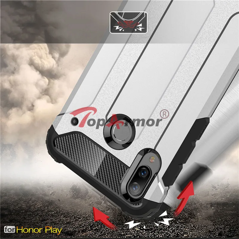 

Hybrid PC+TPU Armor Case For Huawei Honor Play 6.3" Phone Case Shockproof Cover For Huawei Honor Play Full Protective Phone Case