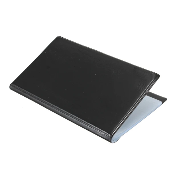 120 Cards Black Leather Business Name ID Credit Card