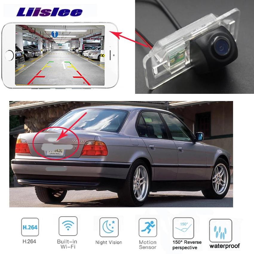 Liislee Беспроводная обратная резервная камера для BMW 7 E38 E65 E66 E67 E68 Mini cooper R50 R52 R53 R56 CCD