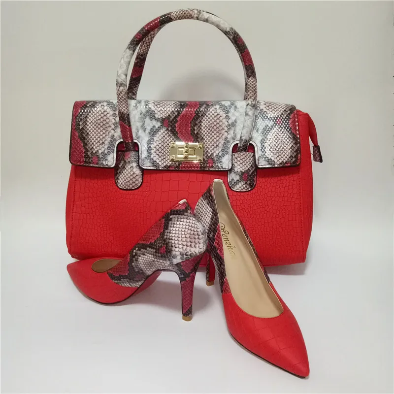 Красные женские туфли-лодочки на высоком каблуке женская кожаная сумка на каблуке 10 см с острым носком, большие размеры 36-43, A93-19