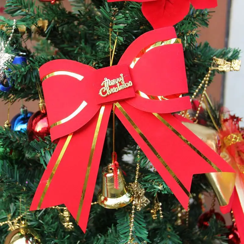 ANGRLY рождественские украшения бумажный материал банты с леггинсы с изображением елок украшения мерный галстук-бабочка Рождество