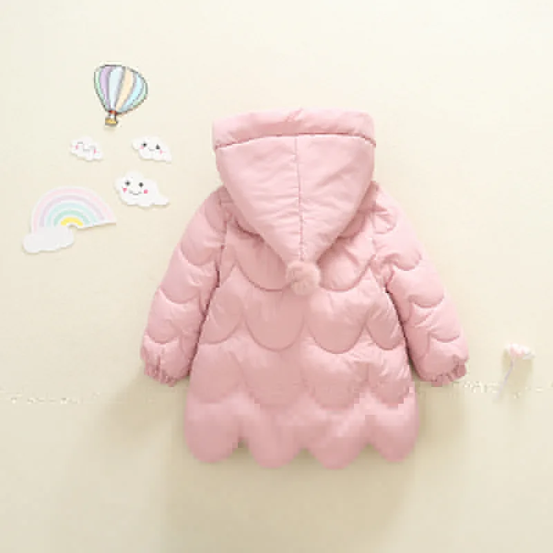 Зимнее хлопковое пальто с цветочным рисунком для маленьких девочек; куртки; Верхняя одежда для младенцев; зимние пальто с капюшоном с изображением животных для новорожденных; Одежда для девочек