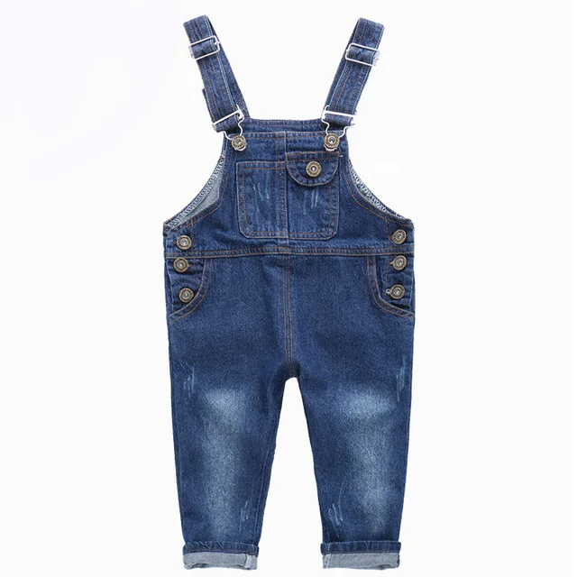 Autumn Winter Children's Denim Overalls for Little Girls 2017 Fashion