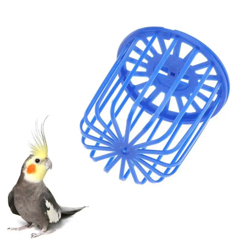 Bird Parrot Feeder Cage Fruit Vegetable Holder Cage Accessories Hanging Basket Container Toys Pet Parrot Feeder Supplies