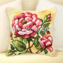 

Tapestry pillow Crafts Cushion Cover Cross Stitch Printed Crewel Yarn Pillow Case Cross Stitch Kits for Embroidery CX0557