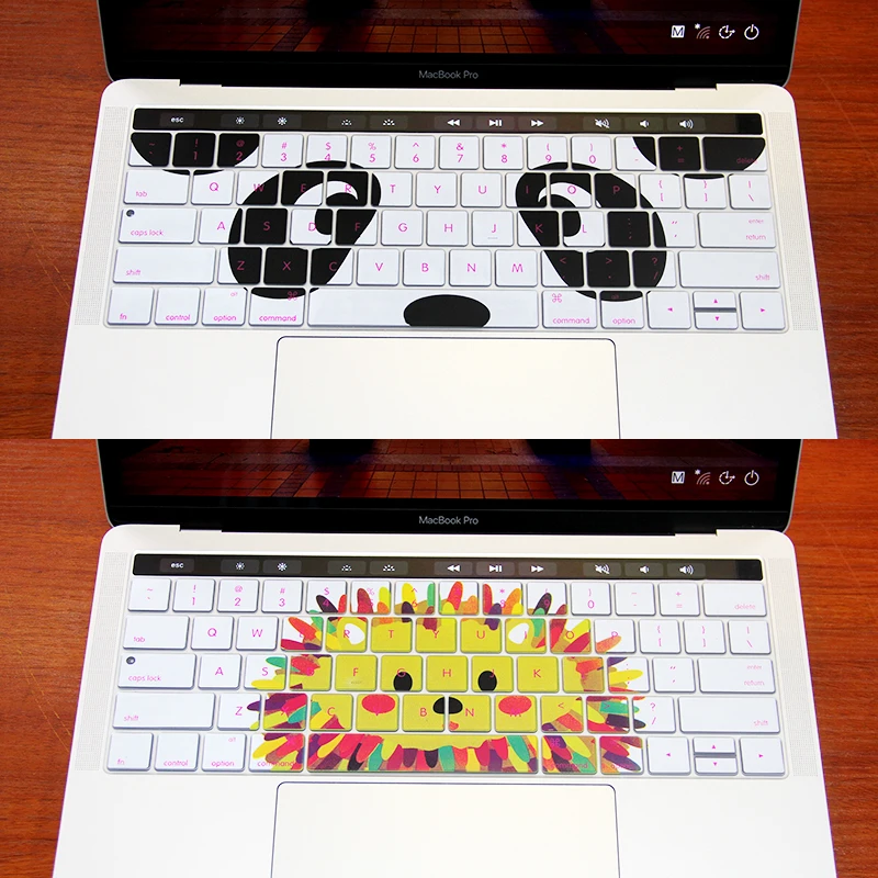 

Silicone English Keyboard Cover For Apple New Macbook Pro Retina 13''15''inch with Touch Bar Laptop Stickers US Enter layout