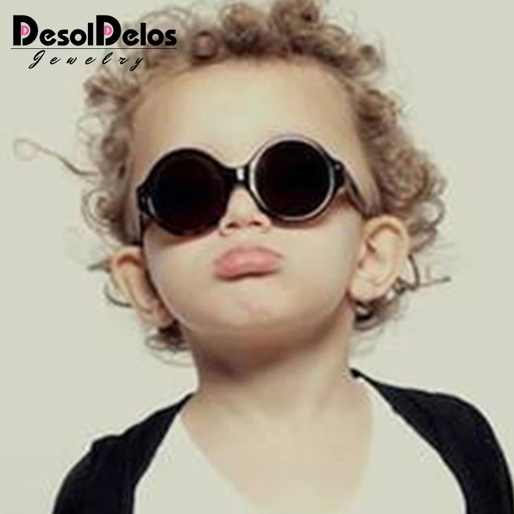 Новые модные круглые детские солнцезащитные очки для маленьких девочек и мальчиков, детские солнцезащитные очки, модные детские солнцезащитные очки UV400 D312